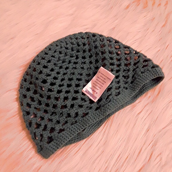 Gymboree Teal Blue Crochet Hat size 8 up - Picture 4 of 4